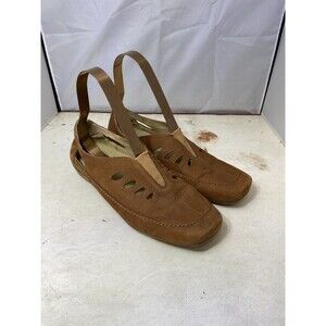 Easy Spirit Womens Dixiee Shoes Flat Leather Closed Toe Clogs Dark Red Size 8.5W